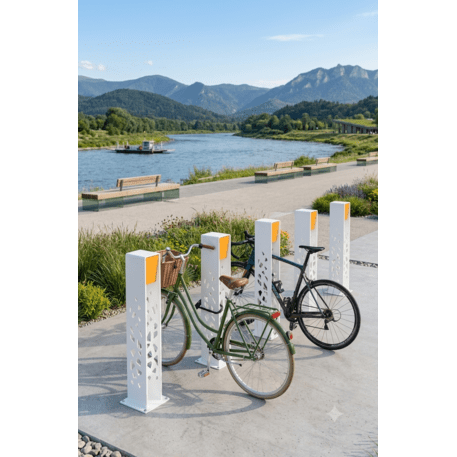 Metal bicycle rack 'Komete'