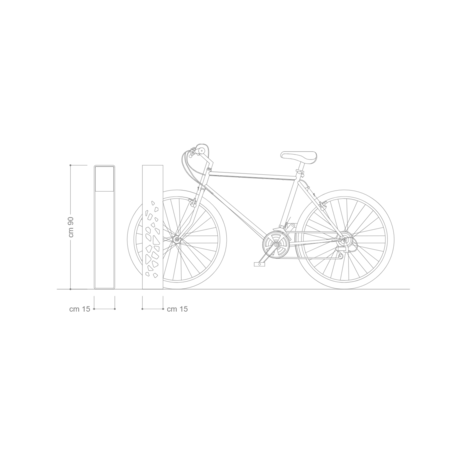 Metal bicycle rack 'Komete'