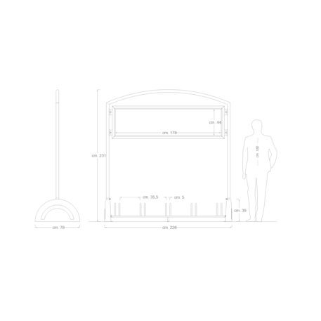 Bicycle stand with concrete base and Information display Pireo Display – 5 Bicycle spaces