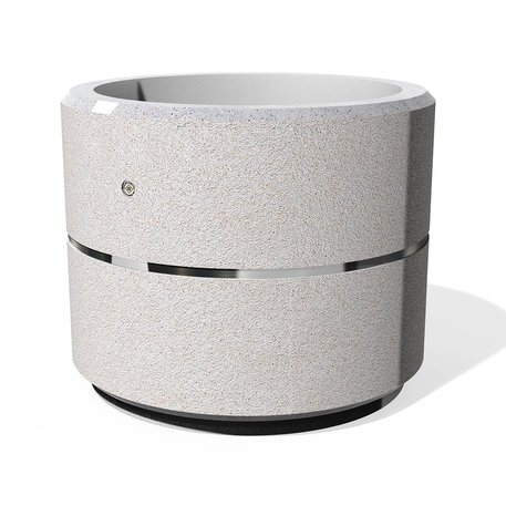 Apvalus betoninis vazonas – gėlinė, padengta smulkia granito skaldele 'Premium / Ø80xH/65cm_BS-22'