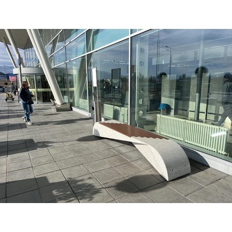 HPC Terrazzo betoninis suolas su medine sėdimąja dalimi BS-232 | Urban Premium Collection