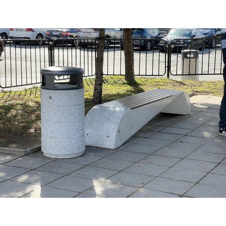 HPC Terrazzo betoninis suolas su medine sėdimąja dalimi BS-232 | Urban Premium Collection