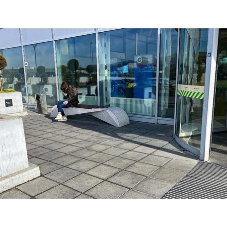 HPC Terrazzo betoninis suolas su medine sėdimąja dalimi BS-232 | Urban Premium Collection
