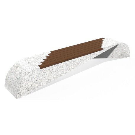 HPC Terrazzo betoninis suolas su medine sėdimąja dalimi BS-232 | Urban Premium Collection