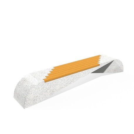HPC Terrazzo betoninis suolas su medine sėdimąja dalimi BS-232 | Urban Premium Collection