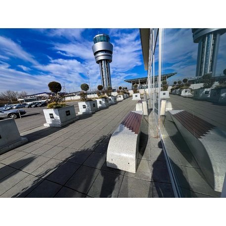 HPC Terrazzo betoninis suolas su medine sėdimąja dalimi BS-232 | Urban Premium Collection