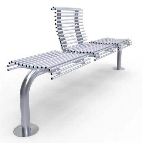 Panchina in metallo con schienale 'Premium Collection STF/13-02-02/MDL'