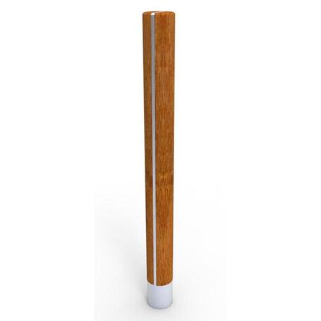 Metalinis atitvėrimo stulpelis su Iroko medienos apdaila 'Premium Collection / STF/13-08-13/MDL'