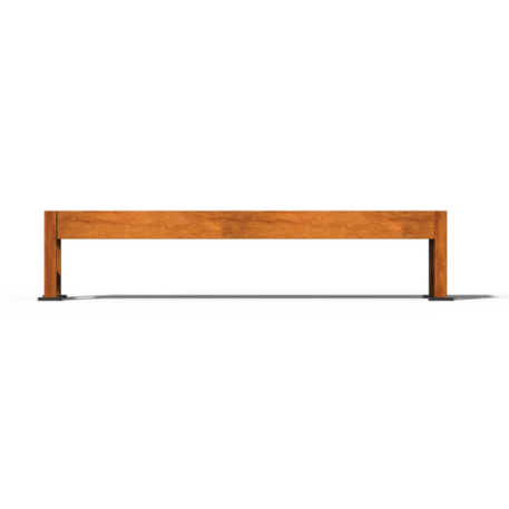 Metalinis suolas (suoliukas) be atlošo, pagamintas iš Iroko medienos 'Premium Collection / STF/25-02-03/MDL'