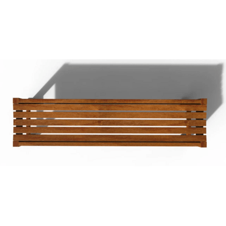 Metalinis suolas (suoliukas) be atlošo, pagamintas iš Iroko medienos 'Premium Collection / STF/25-02-03/MDL'