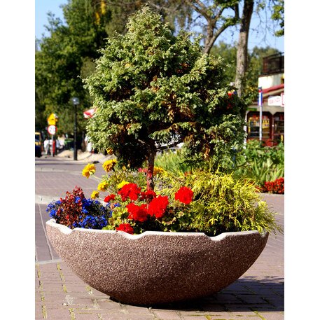 Betoninis lauko vazonas, gėlinė skirtingų spalvų 'Ø92xH/32cm'