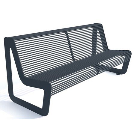 Металлическая скамейка со спинкой 'BDS_SZF_III-180cm'