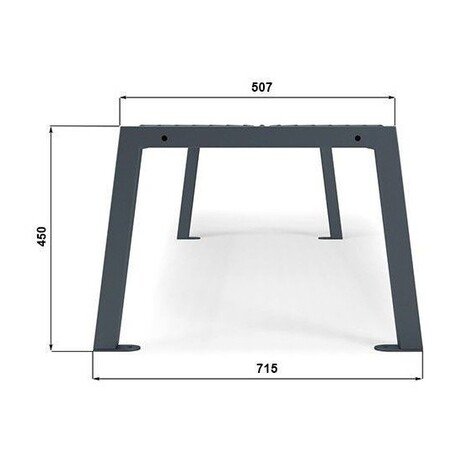 Металлическая скамейка без спинки 'BDS_NRZ-190cm'
