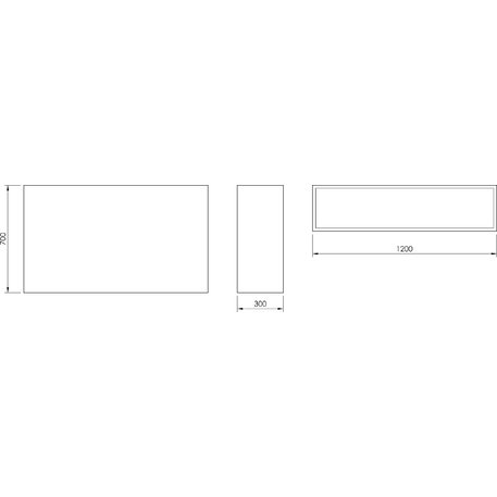 Vaso da fiori in cemento '1200x300xH/700mm_DUR002.06'