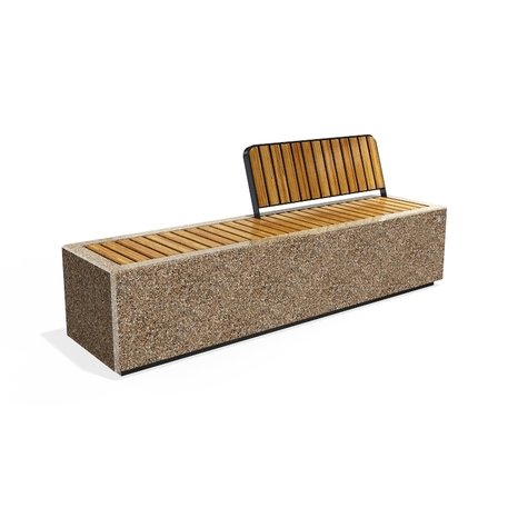 Concrete outdoor bench '200x54x81cm / BS-268-C'