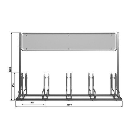 Bicycle parking racks 'STF/MBG-18_BR/MDL'