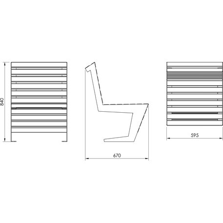 Metal bench 'BD/EDGE_LED132.03/MDL'