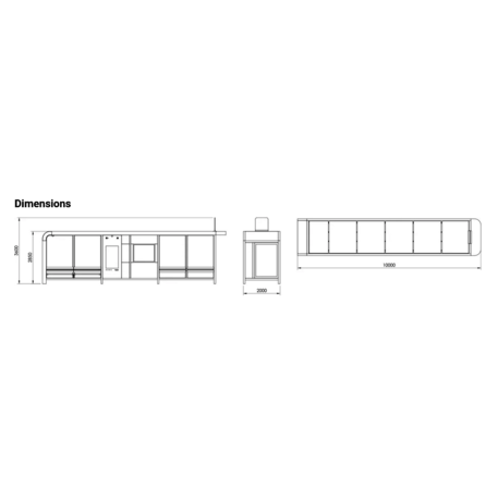 Autobusų stotelės stoginė, paviljonas 'BD/INTELI_WIT071.02/MDL'