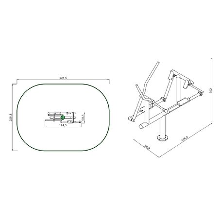 Outdoor fitness and gym equipment 'MBG_22/OFC-3'