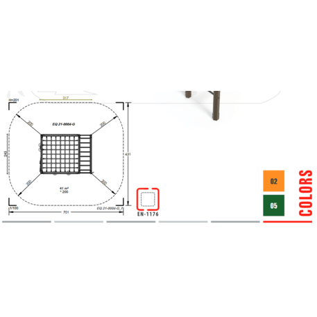 Vaikų žaidimo aikštelės laipiojimo kompleksas 'MBG-1083/EQ 21-0004-G05'