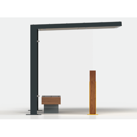 Autobusų stotelės stoginė, paviljonas 'Premium / Noi / 606-PE-COMP1'