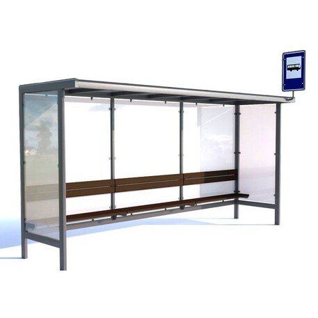 Autobusų stotelės laukimo paviljonas 'Vėjas / 420cm'