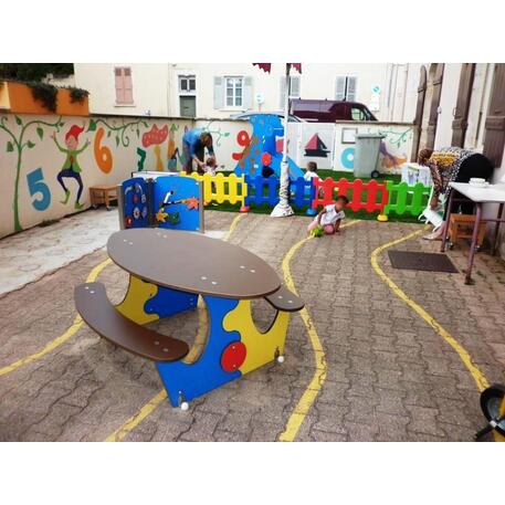 Žaidimų stalas su suolais vaikų aikštelėms 'MO_TA-6004-98'