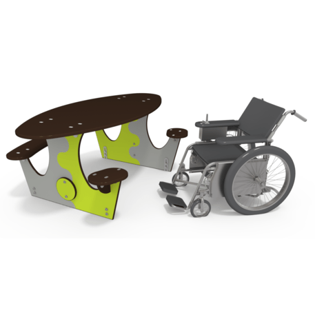 Žaidimų stalas su suolais vaikų aikštelėms 'MO_TA-6004-98'