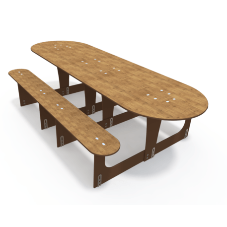 Žaidimų stalas su suolais vaikų aikštelėms 'MO_TA-7005-19'