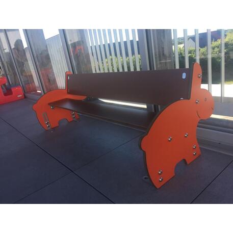 Spalvotas suoliukas vaikų žaidimo aikštelėms 'MO_BA-2004-03'