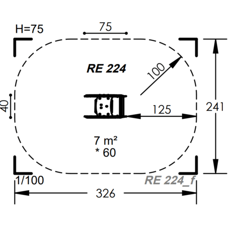Spyruokliukas vaikų žaidimų aikštelėms 'MBG-1015/RE 224-02'