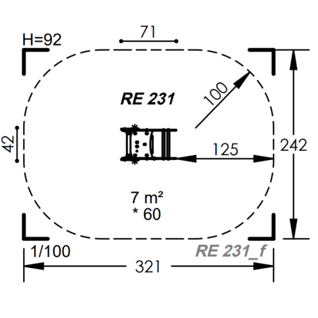 Spyruokliukas vaikų žaidimų aikštelėms 'MBG-1021_RE 231-15'
