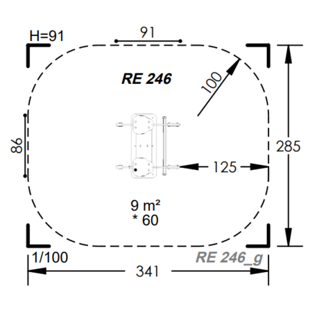 Spyruokliukas vaikų žaidimų aikštelėms 'MBG-1035_RE 246-06'