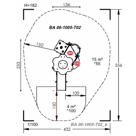 Vaikų žaidimų aikštelių įranga Baby linija – mažiesiems 'MBG-2031_BA 06-1005-T02'