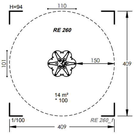Spyruokliukas vaikų žaidimų aikštelėms 'MBG-1049_RE 260-99'