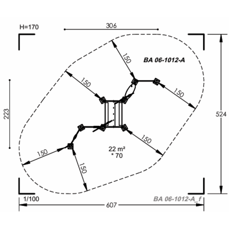 Vaikų žaidimų aikštelių įranga Baby linija – mažiesiems 'MBG-2041_BA 06-1012-A96'