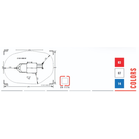  Vaikų žaidimo aikštelės kompleksas, kolekcija 'Piratų laivas / MBG-1169_CI 03-1002-B14'