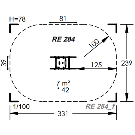 Spyruokliukas vaikų žaidimų aikštelėms 'MBG-1068_RE 284-06'