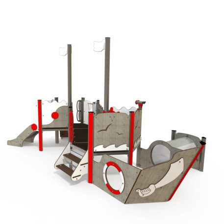  Vaikų žaidimo aikštelės kompleksas, kolekcija 'Piratų laivas / MBG-1180_CI 06-2001-T02'