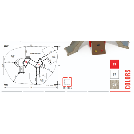  Vaikų žaidimo aikštelės kompleksas, kolekcija 'Piratų laivas / MBG-1180_CI 06-2001-T02'
