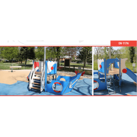  Vaikų žaidimo aikštelės kompleksas, kolekcija 'Piratų laivas / MBG-1184_CI 09-1001-Q14'