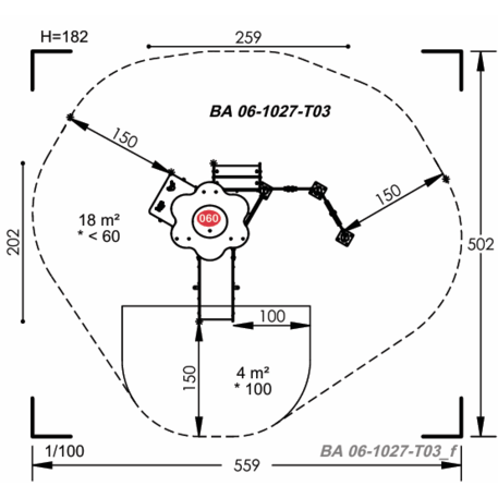 Vaikų žaidimų aikštelių įranga Baby linija – mažiesiems 'MBG-2067_BA 06-1027-T03'
