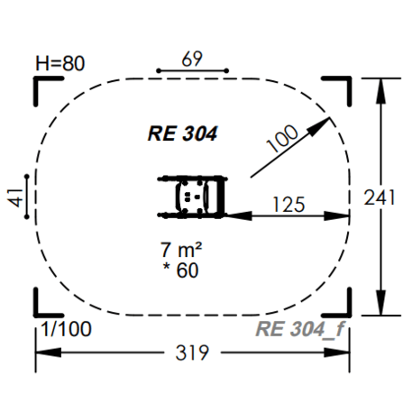 Spyruokliukas vaikų žaidimų aikštelėms 'MBG-1094_RE 304-06'