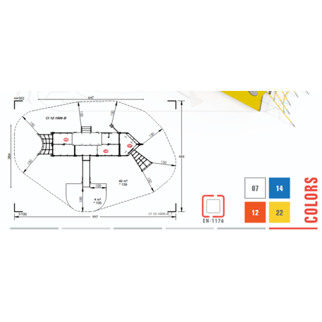  Vaikų žaidimo aikštelės kompleksas, kolekcija 'Piratų laivas / MBG-1202_CI 12-1006-B99'