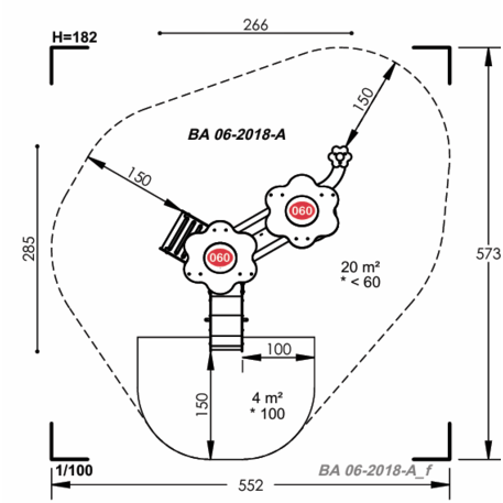Vaikų žaidimų aikštelių įranga Baby linija – mažiesiems 'MBG-2107_BA 06-2018-A05'