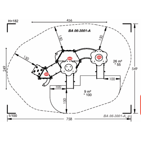 Vaikų žaidimų aikštelių įranga Baby linija – mažiesiems 'MBG-2121_BA 06-3001-A15'