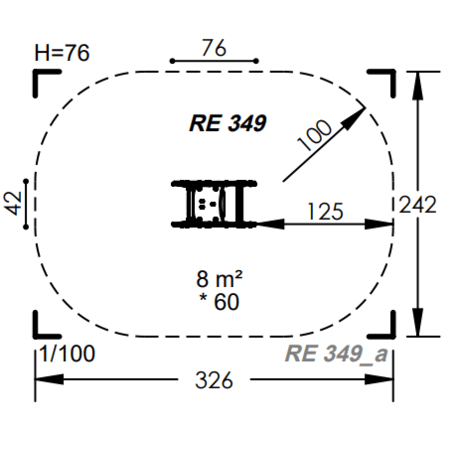 Spyruokliukas vaikų žaidimų aikštelėms 'MBG-1145_RE 349-02'