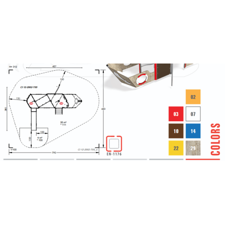  Vaikų žaidimo aikštelės kompleksas, kolekcija 'Piratų laivas / MBG-1210_CI 12-2002-T05'