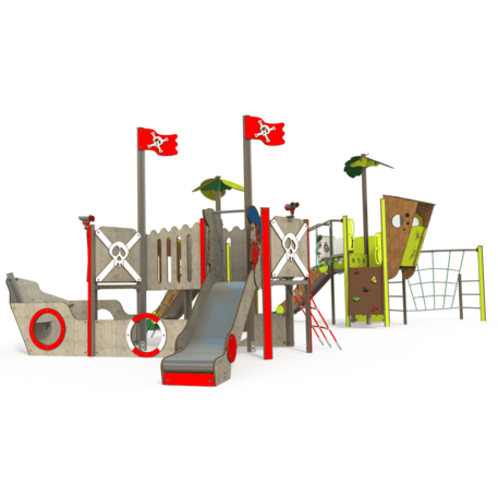  Vaikų žaidimo aikštelės kompleksas, kolekcija 'Piratų laivas / MBG-1219_CI 12-4002-T03'