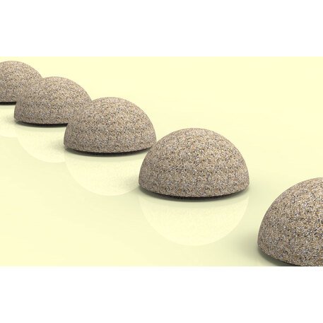 Betoninis atitvėrimo stulpelis pusrutulis apdirbtas granito skaldele 'Ø60xH/32cm'